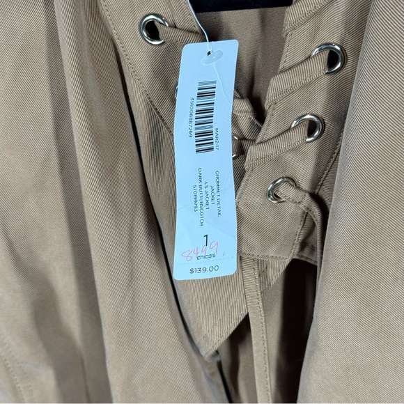 NWT Chico’s Tencel Open Jacket in Camel Brown - Picture 4 of 9